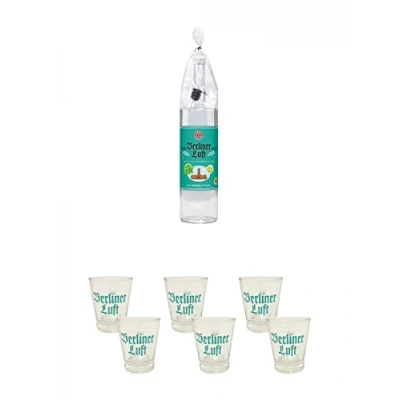 Abbildung von Berliner Luft Magnum Flasche Das Original 3,0 Liter + Shot Glas 4cl 2 Stück