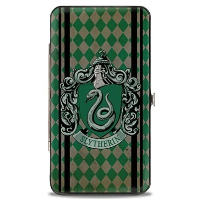 Abbildung von Buckle Down Damen Geldbörse mit Schnalle Slytherin Wappenstreifen/Diamanten, Grün/Schwarz, Mehrfarbig, 7 x 4 US