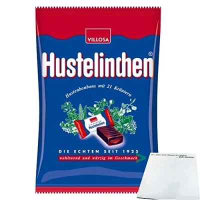 Abbildung von usy Bundle für Villosa Hustelinchen Bonbons Kräuterbonbons Hustenbonbons mit Lakritz (150g) + Block