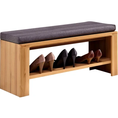 Abbildung von Innostyle Schuhbank &quot;Nature Plus&quot;, inkl. Sitzkissen Stoff grau