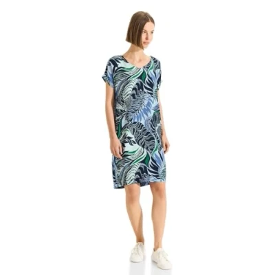 Abbildung von Cecil Sommer MIT Print Freizeitkleid, Damen, Größe: XXL, Blau