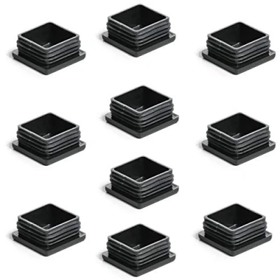 Abbildung von Enkotrade 10 Stück Lamellenstopfen für Vierkantrohre, 70x70 mm, Rohrabdeckung aus hochwertigem Polyethylen Kunststoff, Stopfen, Endstopfen, Kappen, Gleiter Rohrstopfen Quadratisch