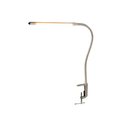 Abbildung von Lindby Klemmleuchte Lionard, LED Leuchtmittel fest verbaut, warmweiß, Modern, Metall, nickel matt, 1 flammig, inkl.