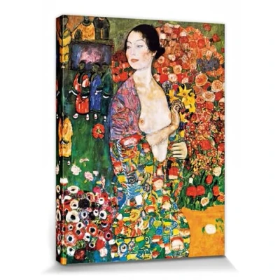 Abbildung von 1art1 Gustav Klimt Poster Die Tänzerin, 1916 Bilder Leinwand Bild Auf Keilrahmen XXL Wandbild Kunstdruck Als Leinwandbild 80x60 cm
