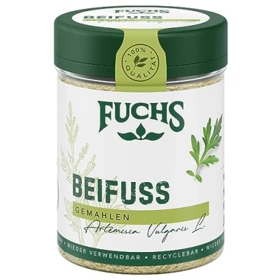 Abbildung von Fuchs Gewürze Beifuß gemahlen aromatische Würze für Gänsebraten natürliche Zutaten 30 g in wiederverwendbarer, recyclebarer Dose