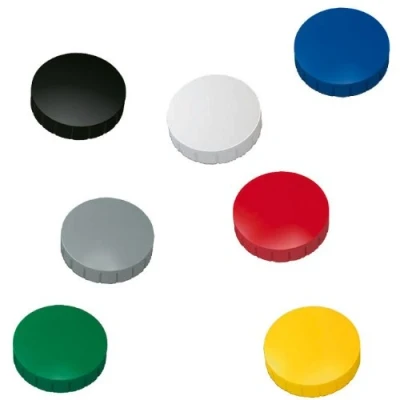 Abbildung von 10x Magnete, Farbig sortiert Ø 24mm, Haftmagnete für Whiteboard, Kühlschrankmagnet, Magnettafel, Magnetwand, Magnet Rund