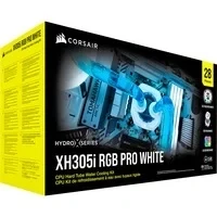 Abbildung von Corsair Hydro X Series iCUE XH305i RGB PRO Individuelles Kühlungs Kit (Hardline CPU Kühlkreislauf, Wasserkühler, D5 Pumpen Ausgleichsbehälter Kombination, Radiator, 3 Lüfter, für Desktop) Weiß