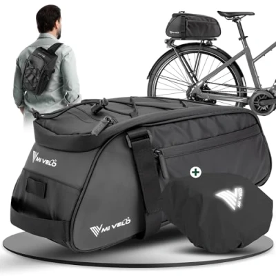 Abbildung von MIVELO Fahrradtasche Gepäckträgertasche mit Schulter Rückenriemen