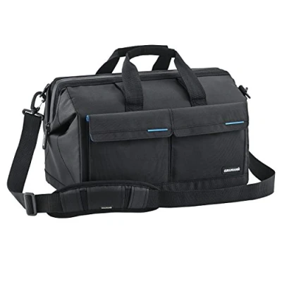 Abbildung von CULLMANN 98370 AMSTERDAM Maxima 335 Kameratasche für mittleres bis großes DSLR Equipment mit großer Taschenöffnung, schwarz Innenmaße 300x150x190mm 990g leicht