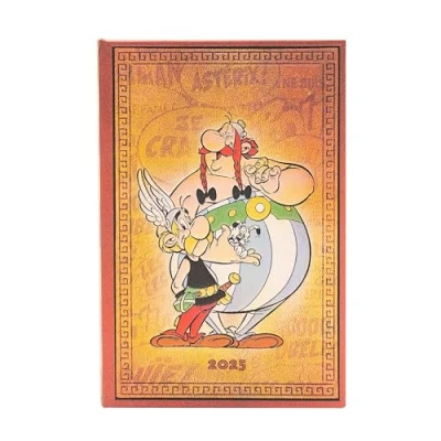 Abbildung von Paperblanks 12 Monatskalender 2025 Asterix &amp; Obelix Mini Horizontal Elastikband Verschluss