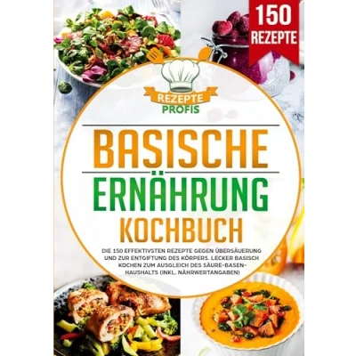 Abbildung von Basische Ernährung Kochbuch: Die 150 effektivsten Rezepte gegen Übersäuerung und zur Entgiftung des Körpers. Lecker basisch kochen zum Ausgleich Säure Basen Haushalts (inkl. Nährwertangaben)