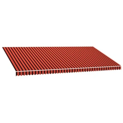 Abbildung von vidaXL Markisenstoff Wasserabweisend Markisentuch Sonnenschutz Sonnensegel Sichtschutz Markise Ersatztuch Segeltuch Orange Braun 6x3m