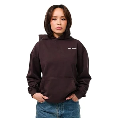 Abbildung von DAILY COTTON Hoodie DCROEDT Damen Heavy Oversize Kapuzenpullover Sweatshirt Raglan Sweater