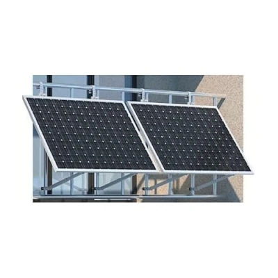 Abbildung von 4 Stück für 2 Module Halterung Solarpanel Aufständerung Solarmodule Photovoltaik Montageset Einstellbarer Winkel Balkon, Flachdach oder Garten