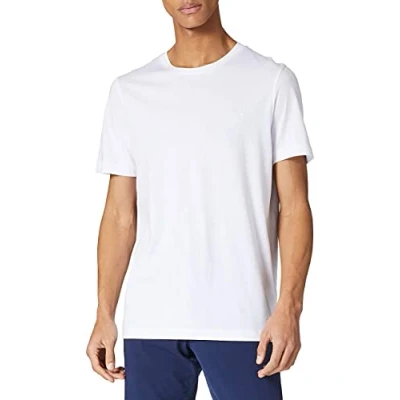Abbildung von camel active Herren Basic Kurzarm T Shirt mit Rundhalsausschnitt Weiß Menswear S