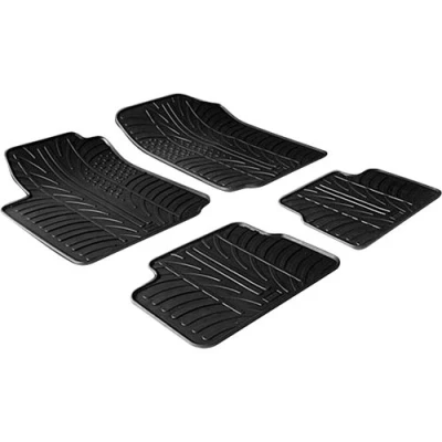 Abbildung von Gledring 0113 Fußmattensatz Gummi vorne und hinten 4 schwarz 750mm 550mm CITROËN: C3 I Schrägheck