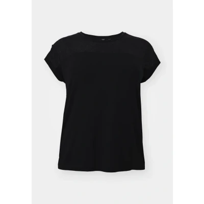 Abbildung von Vero Moda Curve Vmcanne Oneck Tshirt print, Damen, Größe: 42/44, Black