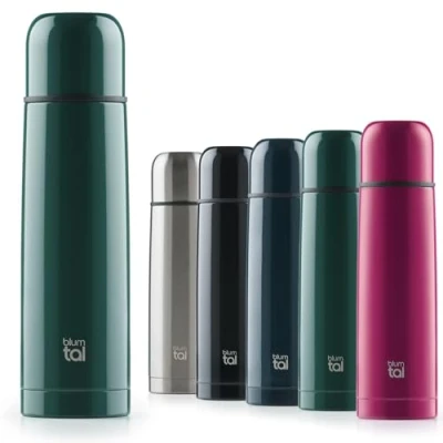 Abbildung von Blumtal Thermoflasche Eifel auslaufsicherer Trinkbecher, für unterwegs, stundenlange Isolation von warmen Getränken
