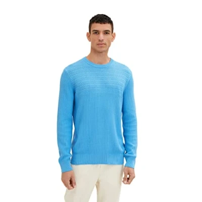 Abbildung von TOM TAILOR Herren 1035093 Pullover, 18395 Rainy Sky Blue, S