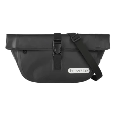 Abbildung von Travelite Gepäck Lenkertasche Unisex Fahrrad mit abnehmbaren Schultergurt, wasserdicht Roll Top Verschluss + Reflektoren, 5 Liter, 0.4kg