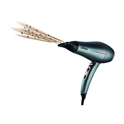 Abbildung von Ufesa SC8470 Haartrockner, Ionisch, professionell, 2400 W, Keratin, AC Motor, inkl. Konzentrator und Diffusor, 2 Geschwindigkeiten 3 Temperaturen
