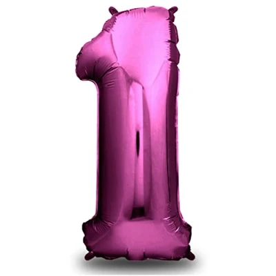 Abbildung von envami® Luftballon Geburtstag XXL Pink Riesen Folienballon in 40&quot; 101cm Geburtstagsdeko Ballon Zahl Deko zum Mädchen fliegt mit Helium (Zahl 3)