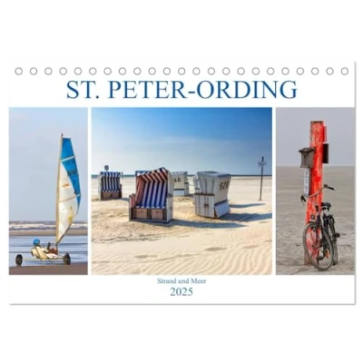 Abbildung von ST. PETER ORDING Strand und Meer (Tischkalender 2025 DIN A5 quer), CALVENDO Monatskalender