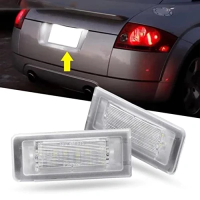 Abbildung von 2 stücke Auto Hinten Weiße Kennzeichenbeleuchtung für A/udi TT 8N 1999 2006 Autozubehör
