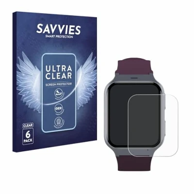 Abbildung von Savvies 6 Stück Schutzfolie für TCL Safety Watch MT43AX Displayschutz Folie Ultra Transparent