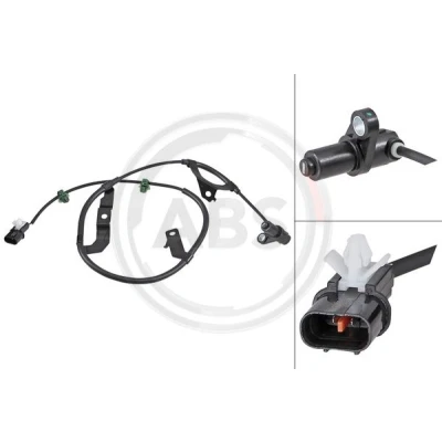 Abbildung von A.B.S. 31911 ABS Sensor passiver 900 schwarz MITSUBISHI: L200 / Triton IV Pritsche Fahrgestell, Pickup