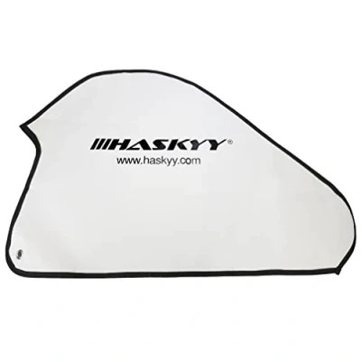 Abbildung von Deichselabdeckung I 90 x 60 cm Wasserdicht Deichselhaube für Anhänger Wohnwagen Weiß LKW Plane Universal Deichselschutzhülle Anhängerkupplung Abdeckung