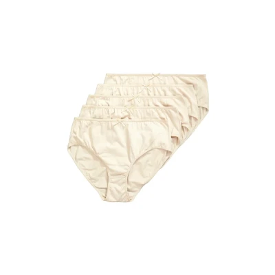 Abbildung von Ulla Popken 5 PACK Unies Slip, Damen, Größe: 62/64, Beige