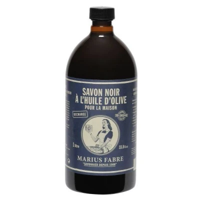 Abbildung von Marius Fabre &#039;Nature&#039; : Schwarze flüssige Seife Allzweckreiniger 1 Liter Nachfüllflasche