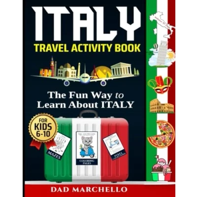 Abbildung von Italy: Travel Puzzle Book for Kids 6 10, Italian themed activities: sudoku, mazes, word search, coloring pages, crosswords, fun facts &amp; more.: Activity with games and puzzles
