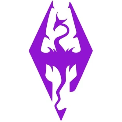 Abbildung von Skyrim Dragon L 0133 (violett) // Sticker OEM JDM Style Aufkleber