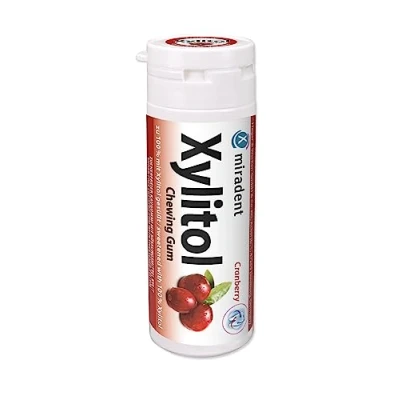 Abbildung von Miradent Zahnpflegekaugummi Xylitol Cranberry