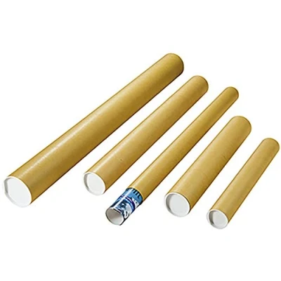 Abbildung von MAILmedia Versandrohr, Innenmaß: 750 x 80 mm Außenmaß: 775 84 mm, aus braunem Karton, mit Kunststoff (550057)