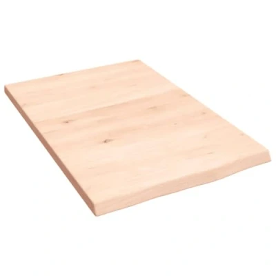 Abbildung von vidaXL Waschtischplatte, Multifunktional Arbeitsplatte mit Naturkante, Waschtischkonsole Tischplatte für Badezimmer, Holzplatte Platte Badmöbel, 40x60x2 cm Massivholz Unbehandelt