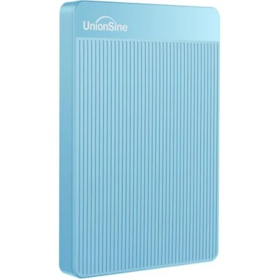 Abbildung von UnionSine Externe Festplatte 500GB ultradünn tragbar 2,5 Zoll USB 3.0, SATA, Festplattenspeicher für PC, Mac, Desktop Computer, Laptop, Wii U, Xbox, PS4 (Blau) HD2510