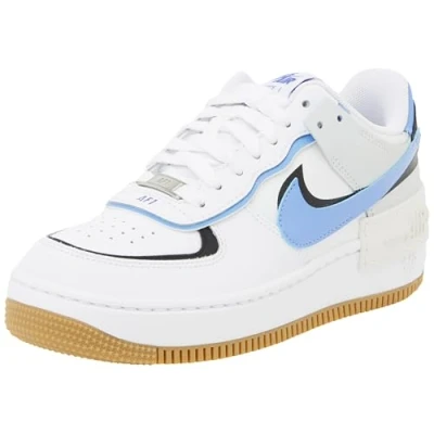 Abbildung von Nike Sportswear AF1 Shadow Sneaker low, Damen, Größe: 38, White/royal pulse/black/photon dust/summit white/persian violet Leder und lederimitat