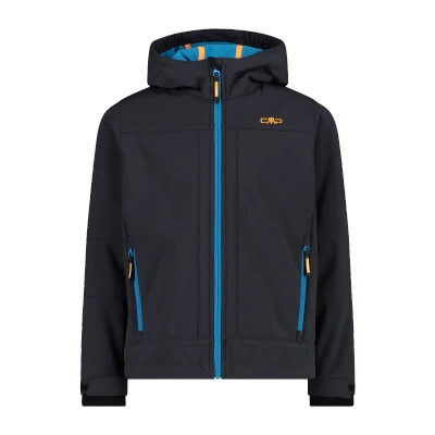 Abbildung von CMP KID FIX HOOD Unisex Softshelljacke für Kinder, Größe: 152, Antracite/reef