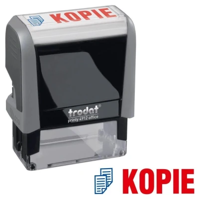 Abbildung von trodat Textstempel &quot;Kopie&quot; printy 4912 office selbstfärbend blau rot
