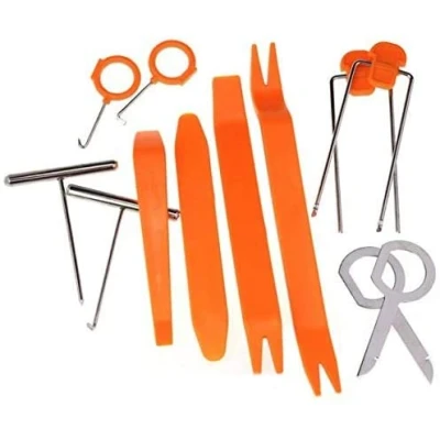 Abbildung von 12 Stück Set Hebelwerkzeug Armaturenbrett Entfernung Auto Repair Werkzeug Kit Türverkleidungs Lösewerkzeug Zierleistenkeile Autotür Panel Radio sarachen INION (Hebelwerkzeug, Orang)