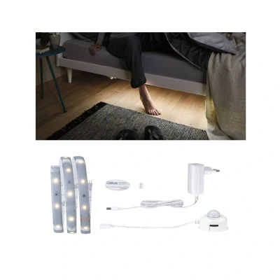 Abbildung von Paulmann LED Streifen MaxLED 250 Comfort Set für Einzelbett 1m 2700K 4W 12VA Weiß, 1 flammig