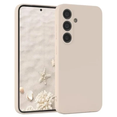 Abbildung von EAZY Case Silikonhülle für Galaxy S25 Hülle Silikon weich stoßfeste Handyhülle Schutzhülle mit Kameraschutz Dünn Premium Schutz Cover TPU Phone Bumper in Taupe
