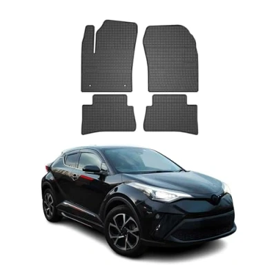 Abbildung von OMAC Gummi Fußmatten kompatibel mit Toyota C HR 2016 2024 Automatten Schwarz 4tlg