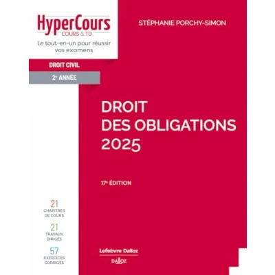 Abbildung von Droit des obligations 2025. 17e éd.: civil 2e année