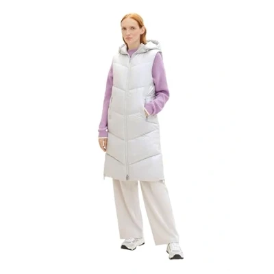 Abbildung von TOM Tailor Denim Puffer Weste, Damen, Größe: Small, Silver grey