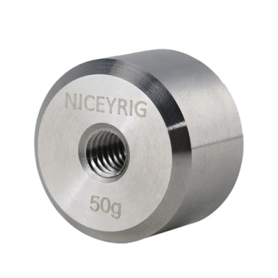 Abbildung von NICEYRIG Abnehmbares Gegengewicht, 50 g, kompatibel mit DJI Ronin S/Ronin SC und Zhiyun Gimbal, g Gegengewicht 6,35 mm Gewindeloch 430