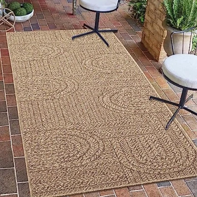 Abbildung von Teppich Traum In &amp; Outdoor 80x150 cm Sisal Optik natürlich beige braun Garten Terrasse Balkon